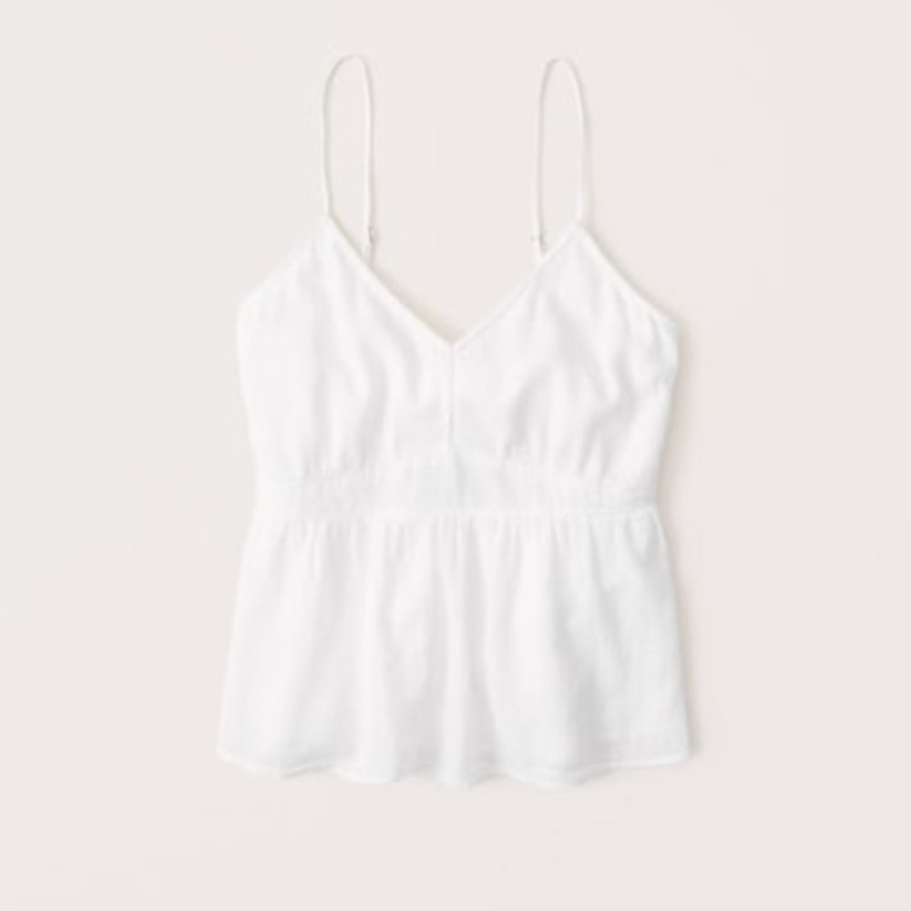white tie back cami